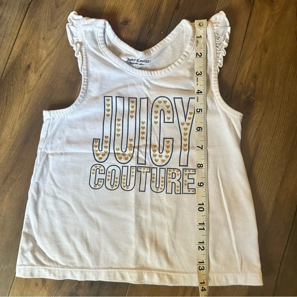 Juicy Couture | 2 Piece Logo Top and Stripped Short Set | Size 4